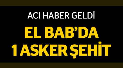 Bir askerimiz şehit oldu