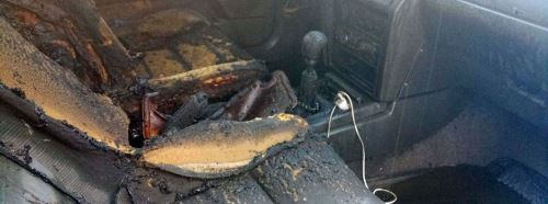 Bir namaz vakti aracı bu hale geldi