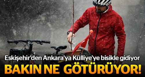 Bisikletle Cumhurbaşkanlığı Külliye'sine gidiyor