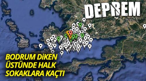 Bodrum diken üstünde! Halk sokaklarda