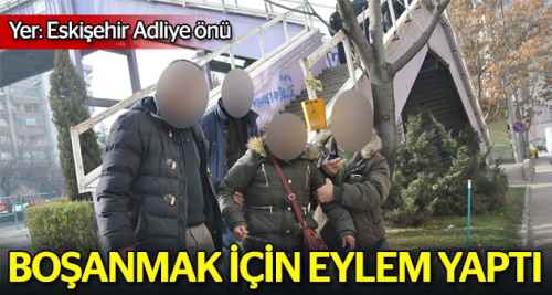 Boşanmak için eylem yaptı
