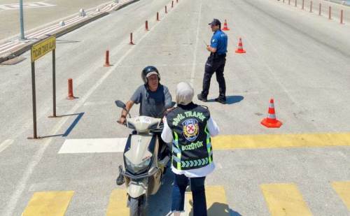 Bozüyük’te drone destekli trafik denetimi