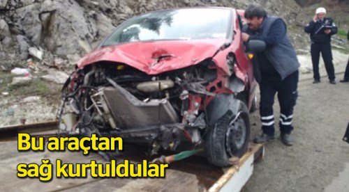 Bu araçtan sağ kurtuldular, durumları iyi...