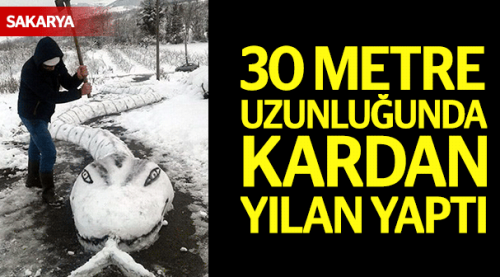 Bu da oldu… 30 metrelik kardan yılan