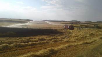 Buğday Tarlasında Yangın Çıktı
