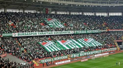 Bursasporlulardan 26. dakikada Eskişehirspor jesti!