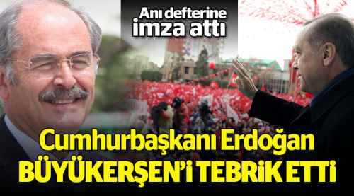 Büyükerşen ve ekibini tebrik etti