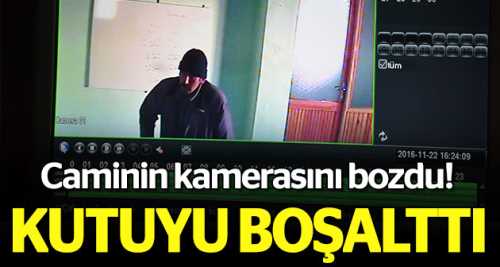 Camide tesbih çekti, kamerayı bozdu ve!..