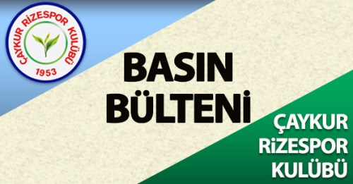 Çaykur Rizespor’dan olay açıklama!