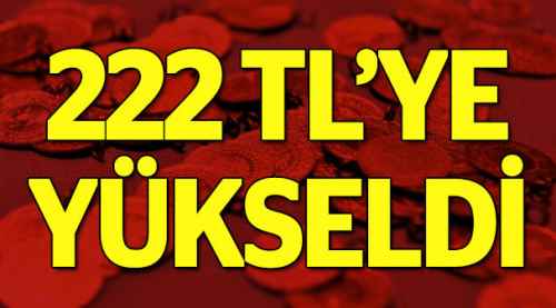 Çeyrek altın 222 lira oldu