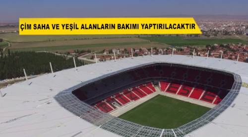 Çim saha ve yeşil alanların bakımı yaptırılacaktır