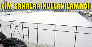 Çim sahalar kullanılamadı