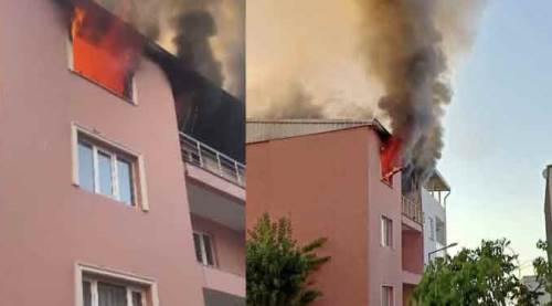 Cinnet getirdi, evini böyle yaktı!