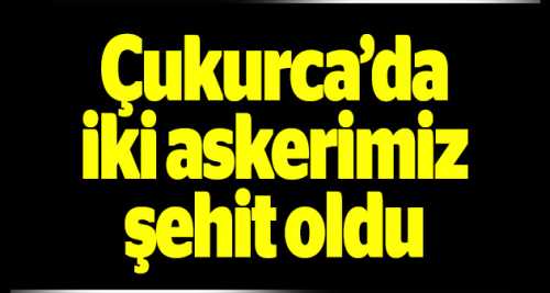 Çukurca'dan acı haber: 2 şehit