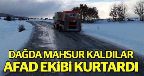 Dağda mahsur kaldılar, AFAD kurtardı