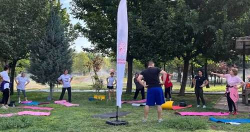 Dede Korkut Parkı’nda sabah sporu coşkusu