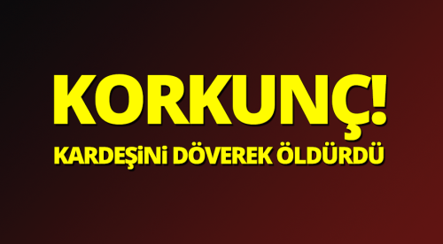 Dehşet! Kardeşini döverek öldürdü