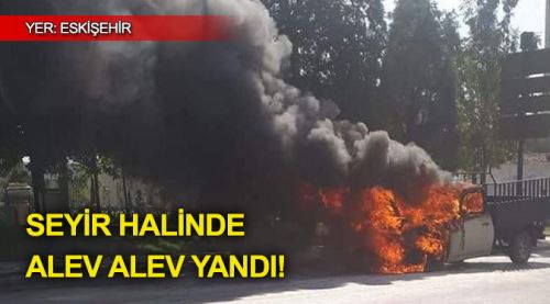 DEHŞET! Seyir halinde alev alev yandı!