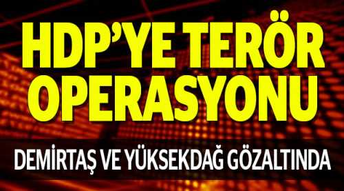Demirtaş ve Yüksekdağ gözaltına alındı