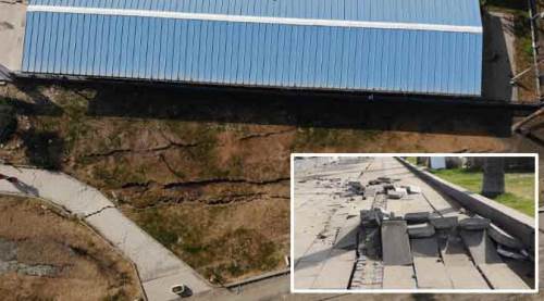 Deprem sonrası oluşan yarıklar şoke etti!