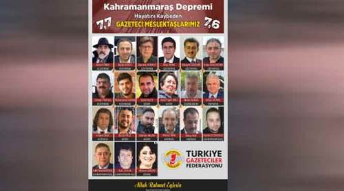 Depremde 21 meslektaşımızı yitirdik