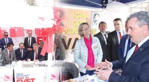 Destici 'Evet' ve 'Hayır' çadırlarına gitti