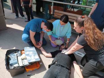 Devlet Hastanesinde Gerçeğini Aratmayan Afet Ve Acil Durum Tatbikat
