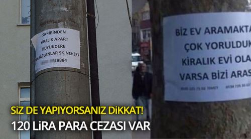 Dikkat! 120 lira cezası var