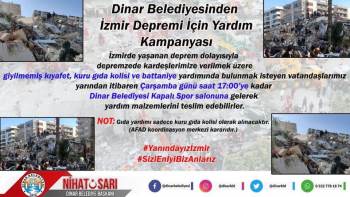 Dinarlılar Yaşadıkları Depremi Unutmayıp İzmir İçin Seferber Oldular
