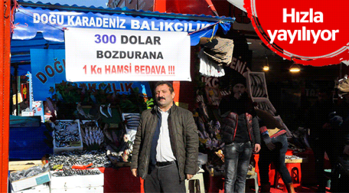 Dolarını bozdurana balık bedava
