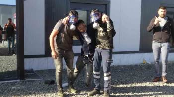 Domates Serasında Yangın Tatbikatı
