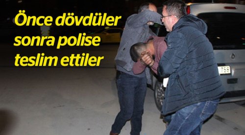 Dövdükten sonra polise teslim ettiler