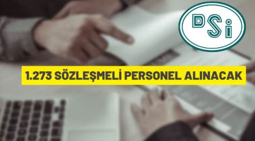 DSİ 1273 Sözleşmeli Personel alacak