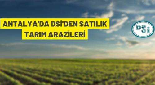 DSİ'den satılık tarım arazileri