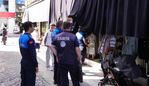 Düzce'de kaldırım işgaline ceza yağdı