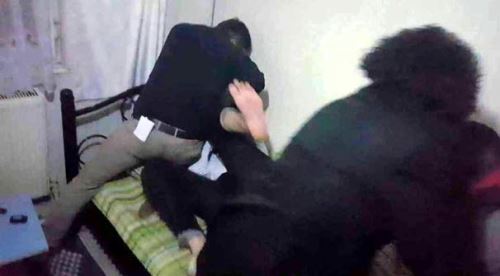 Düzce'de otel odasında kutlama böyle bitti