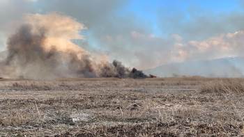 Eber Gölü’Nde Yangın Çıktı
