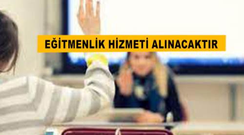 Eğitmenlik hizmeti alınacaktır