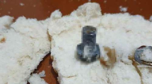 Ekmeğin içinden çıkanı görünce şok oldu!