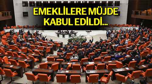 Emekliye müjde, kabul edildi