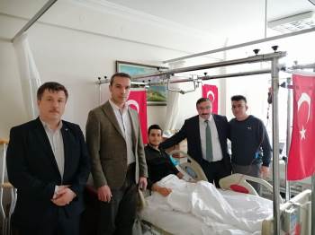 Emet Protokolü, Ankara’Da Tedavi Gören Uzman Çavuş Veli Özsoy’U Ziyaret Etti
