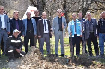 Emet’Te Küreci Cinsi Elma Fidanları Toprakla Buluştu
