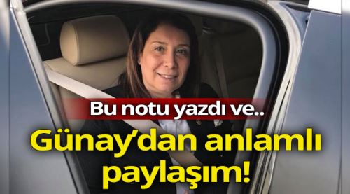 Emine Nur Günay'dan anlamlı paylaşım