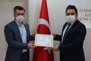 Emniyet Personeline Korona Virüs İle Mücadelede Başarı Belgesi
