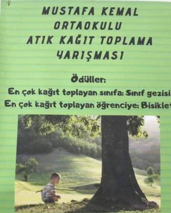 En Çok Kağıt Toplayan Öğrenci Ve Sınıf Ödüllendirliyor
