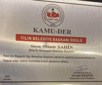 En İyi İlçe Belediye Başkanı Ödülü Takdim Edildi
