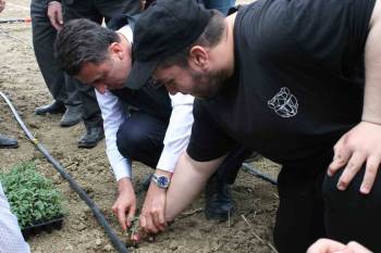 Engelli Bireyler Uygulamalı Bahçede Sebze Fidesi Diktiler
