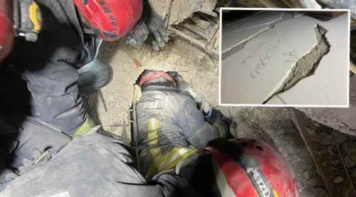 Enkaz altında duvara 'umudunu kaybetme' yazdı, 64 saat sonra...