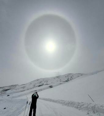 Erciyes’in zirvesinde görsel şölen oluştu