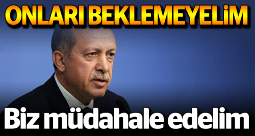ERDOĞAN: BİZ MÜDAHALE EDELİM
